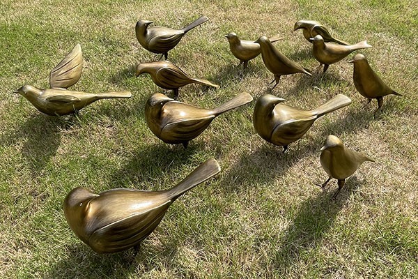 Custom Bronze Bird Sculptures – Outdoor Stainless Steel Animal Art for Gardens & Parks